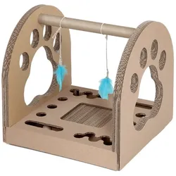 CARTON+ PETS Interaktives Spielzeug mit Kratzbaum Fun Park Ball