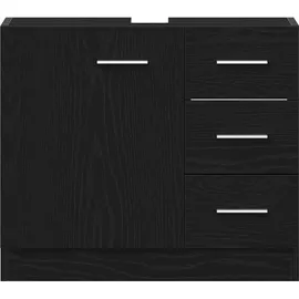 vidaXL Waschbeckenunterschrank 63 x 54 x 30 cm Schwarz