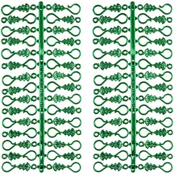 60 Stück Weihnachtskugeln Haken `Metallic Grüner Tannenbaum` Aufhänger