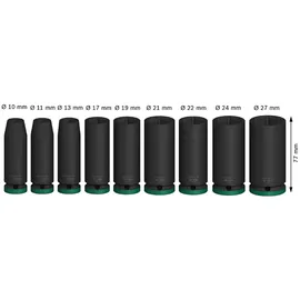 Bosch PRO Impact Steckschlüsselsatz 1/2" 9-tlg.