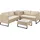 Juskys Polyrattan Lounge Santorini - Outdoor Sitzecke mit Beistelltisch & Auflagenbox - Creme