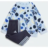 Adidas Essentials Allover Print Kids Jogginganzug BLAU 0-3 M