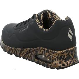SKECHERS UNO Loving Love, Damen-Turnschuhe, Black Durabuck Rose Gold Trim, 40 EU