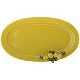 Bloomingville Limone Servierplatte, Gelb, Steingut,