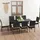 vidaXL Garten-Essgruppe 9-tlg. schwarz 3065698