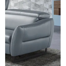 Egoitaliano "Dafne, elegantes Designsofa mit hohem Sitzkomfort", wahlw. mit elektrischer Relaxfunktion, Kopfteile manuell verstellbar blau