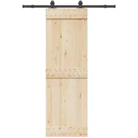 VidaXL Schiebetürbeschlag-Set 152,5 cm Stahl Schwarz