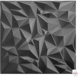 IKHEMalarka 3D Wandpaneel aus Polystyrol Styropor XPS, BxL: 50,00x50,00 cm, 0,25 qm, (8-tlg) 3D Paneelen für Decken & Wand 50x50cm schwarz