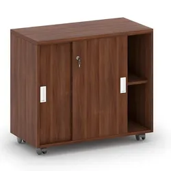Schiebetürschrank mit Rollen MIRELLI A+, Nussbaum