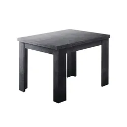 Dmora Ausziehbarer Esstisch Otto, Hilfsküchenkonsole, ausziehbarer Tisch, 100 % Made in Italy, cm 90x90h75, Schiefer