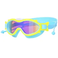 Silberstern Taucherbrille Kinder-Schwimmbrille, UV-Schutz-Schwimmbrille mit Ohrstöpseln, Kinder-Taucherbrille, wasserdicht, beschlagfrei grün