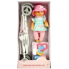 Happy Friend Lotta Doll 30cm with Stroller Set