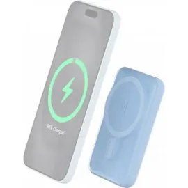 Bigben Connected Bigben Powerbank Induktionsladegerät, MagSafe kompatibel, Blau (5000 mAh, 10 W), Powerbank, Blau