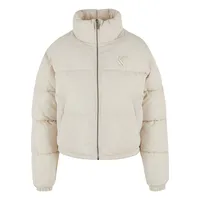Karl Kani OG AOP Crop Puffer Jacket - beige