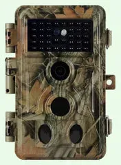 Wildkamera 64MP 2304*1296p mit Bewegungsmelder Nachtsicht Maximale Entfernung bis 90 Füße, 0,1s Trigger Geschwindigkeit , IP66 Wasserdichter / A262