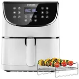 Cosori CP158-AF-RXW Heißluft-Fritteuse 5.5l 1700W Antihaftbeschichtung, BPA-frei, mit Display, Time