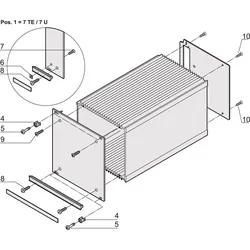 SCHROFF Montagematerial für eine HF-Kassette - BEFEST.TEILE HF-KASSETTE (2110010