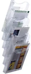 Archivo 2000 DIN A4 hoch Prospektständer Wandmontiert Transparent 6126 CS TP 23,5 x 19 x 68,5 cm