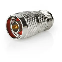 Nedis Satelliten- und Antennenadapter - N Stecker - PL259 Buchse - Vernickelt - 75 Ohm - Gerade - Metall - Silber - 10 Stück - Umschlag