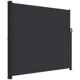 vidaXL Aluminium Seitenmarkise 180 x 600 cm Schwarz