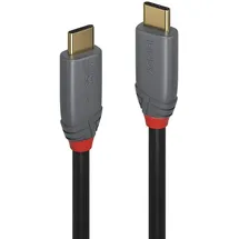 Lindy 36903 USB 3.2 Typ C auf C Kabel 2 m, 20 Gbit/s 5 A, PD Anthra Line M/M 2m