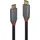 Lindy 36903 USB 3.2 Typ C auf C Kabel 2 m, 20 Gbit/s 5 A, PD Anthra Line M/M 2m