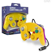 Cirka Kabelgebundener Controller Gelb Lila - Brandneu - Gamecube, Wii