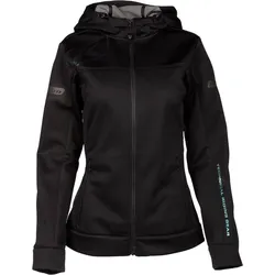 Klim Evolution Hoodie, Textiljacke Damen - Schwarz/Petrol - XL
