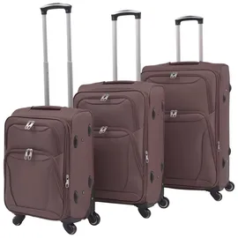 vidaXL Koffer-Set 3-tlg. kaffeebraun