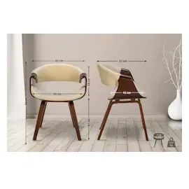 CLP Esszimmerstuhl Foley I Mit Armlehne Und Holzgestell I Küchenstuhl Und Wohnzimmerstuhl