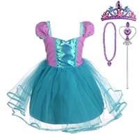 Lito Angels Prinzessin Arielle Meerjungfrau Kleid mit Zubehör für Kleinkind Mädchen, Party Kostüm Verkleidung Geburtstagskleid, Größe 18-24 Monate 92