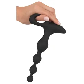 Black Velvets Analvibrator „Vibrating Anal Beads“ im Kugel-Design, 10 Vibrationsmodi, schwarz