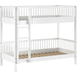 Vipack Etagenbett 90 x 200 cm Buche massiv lackiert weiß