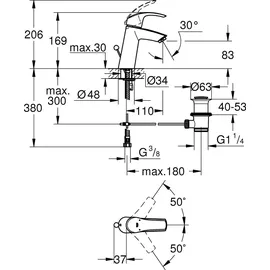 Grohe Eurosmart M-Size Einhandmischer chrom 23322001