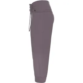 Ocean Sportswear Yogahose OCEAN SPORTSWEAR "Soulwear - 3/4 Yoga Pants", Damen, Gr. 38, N-Gr, grau (taupe), Obermaterial: 95% Baumwolle, 5% Elasthan, bequem 3/4-Länge, Hosen Yoga&PilatesBekleidung Yogahose Caprihose, Komfortabler Umschlagbund mit seitlicher Raffung