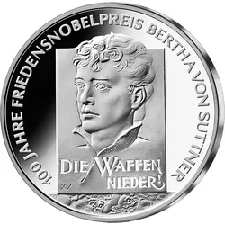 10-Euro-Silber-Gedenkmünze "Bertha von Suttner"