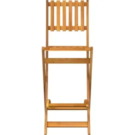 vidaXL Garten-Barhocker 2 Stk. klappbar Massivholz Akazie Braun