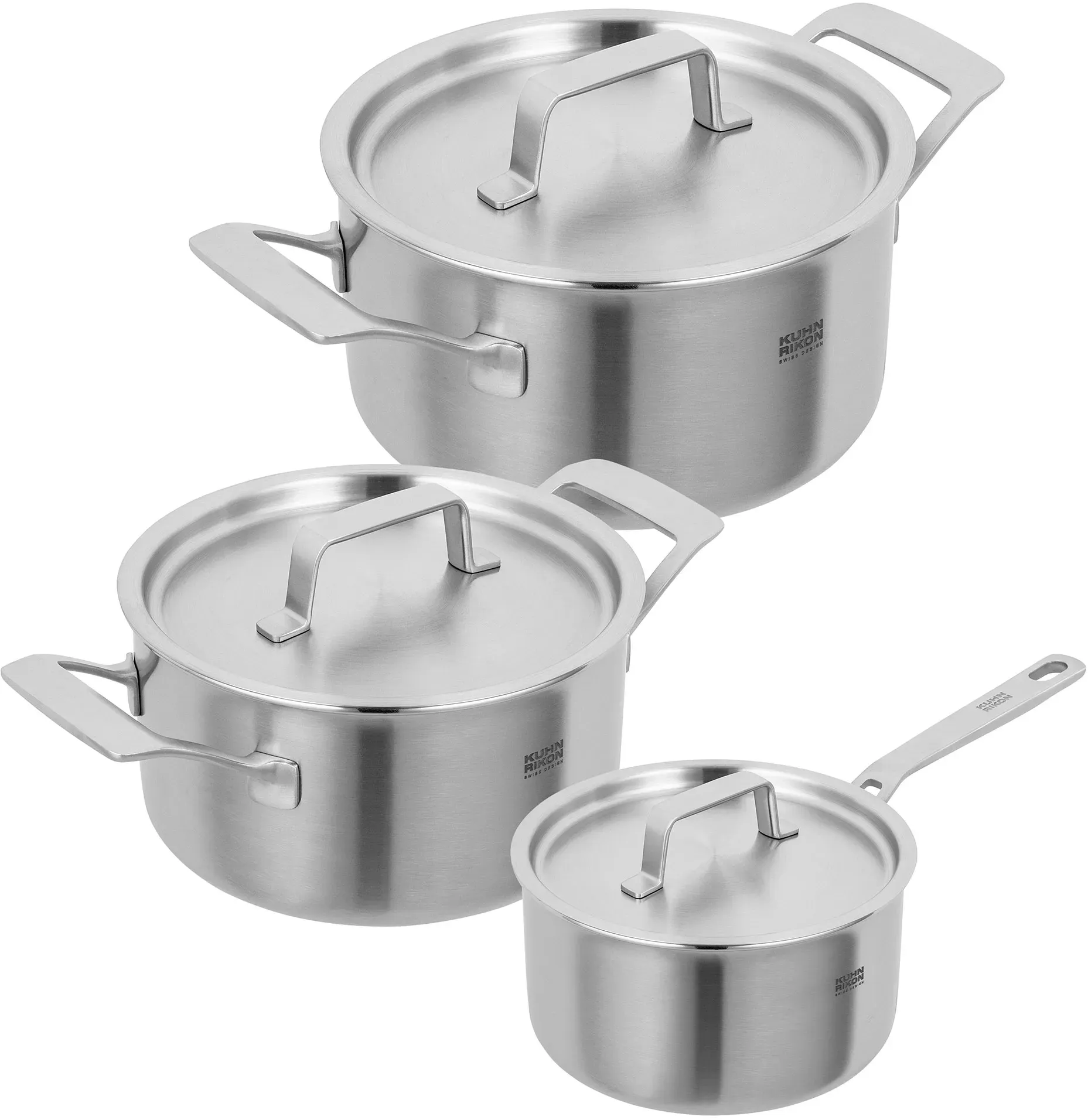 KUHN RIKON Topfset 3 teilig CULINARY FIVEPLY Edelstahl 5-lagig INDUKTION