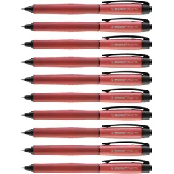 STABILO PALETTE, Anklippbarer versenkbarer Stift, Rot, Kunststoff, Gummi, 0,4 mm