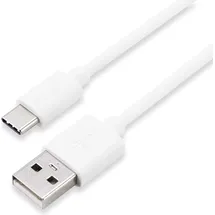 Sharkoon USB 2.0 Kabel, USB-A Stecker > USB-C Stecker - weiß, 1,5 Meter