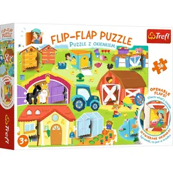 Flip-Flap - Puzzle - Auf dem Bauernhof - 36 Teile