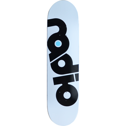 Radio OG Logo White Skateboard Deck 8.0