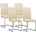 Albatros Freischwinger Stühle MURANO Beige Esszimmerstuhl Schwingstuhl mit modernem Design Kunstleder-Bezug dicke Polsterung Küchenstuhl