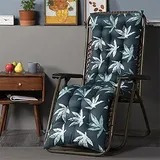 Morbuy Deckchair Auflagen für Gartenliegen, Sonnenliege Kissen Tragbare Garten Innenhof Gepolstertes Bett Relax-Liegestuhl Sitzauflage für Deckchair, Innen, Außen (48x160cm,Ahornblatt)