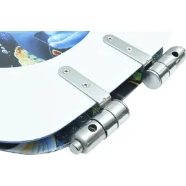 vidaXL Toilettensitz Delphine-Design Blau