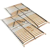 Sleepneo Lattenrost 160x200 cm vormontiert 28 Latten 5-Zonen belastbar ca. 150 Kg Birkenschichtholz Made in Germany