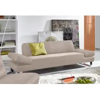 2-Sitzer W.SCHILLIG "taboo Designsofa mit hohem Sitzkomfort, Breite 202cm, Sitztiefe 69cm", beige (sahara s37), B:202cm H:76cm T:101cm, Flachgewebe S22 (100% Polyester);Stoff S37 (100% Polyester): Luxus-Microfaser in Lederoptik;Longlife Xtra-Leder Z59: Glattleder mit modischer Prägung. Hautstärke 0, 9 - 1, 1 mm;Longlife Xtra-Leder Z69: Das feinnarbige, gedeckte Softleder Z69 besticht durch seine außergewöhnliche Weichheit im trendigen »Vintage-Look«, Hautstärke 0, 9 - 1, 1 mm, Sofas, mit Übertiefe,