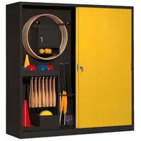 C+P Sportgeräteschrank mit Vollblech-Schiebetüren (Typ 5), HxBxT 195x190x60 cm,