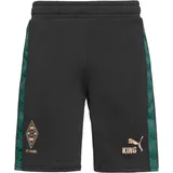 PUMA Borussia Mönchen Gladbach Sweatshorts Herren in puma black-puma gold, Größe S - schwarz