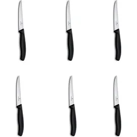 Victorinox Swiss Classic Steakmesser-Set 6-tlg. 11 cm Schwarz/Silber